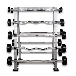 Set De 10 Barras De Peso Fijo + Rack